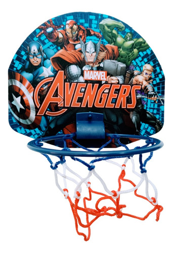 Mini Cesta Basquete Infantil Tabela Com Bola Heróis Marvel