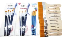 Comprar Set Pinceles Cbx Acrilico Oleo Acuarela X 27 Pinceles Env