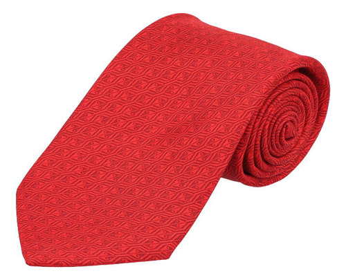 Corbata Seda Pineda Covalin Diseño Grecas De Mitla Color Rojocsgml