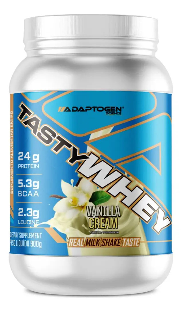 Suplemento Tasty Whey 3w Gourmet Whey Protein Adaptogen Science Pote 900g Sabor Chocomaltine Choco Maltine - Miniatura 5