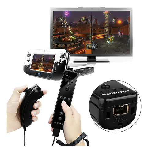 Nunchuk Joystick Para Wii Motion Plus Mando A Distancia 2en1