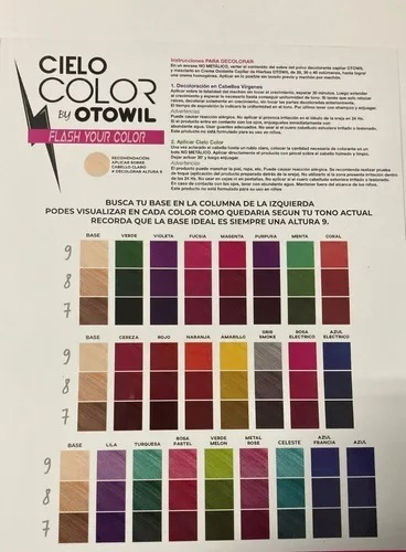 Tintura Fantasia Cielo Color Otowil Colores Fantasias Tono Violeta