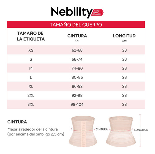 Nebility Fajas Para Mujer Colombiana Reductor Lumbar Corset