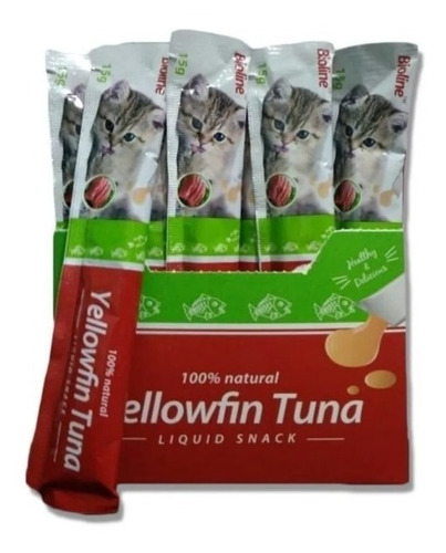 Snack Cremoso Para Gatos Yellowfin Tuna 15gr 6pcs