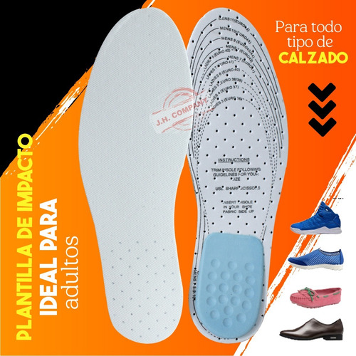 Imagen 6 de 9 de Plantillas Acolchonado Anti Impacto Ajustable Zapatos 9910