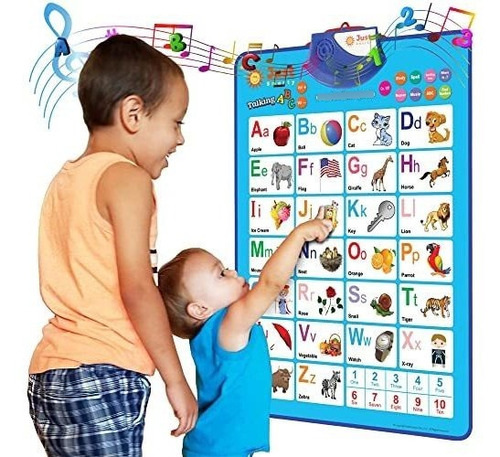 Poster Alfabeto Interactivo Niños Diversión Aprendizaje A