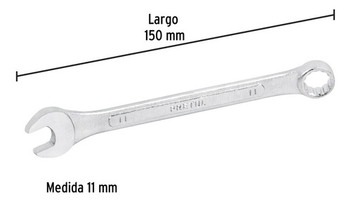 Llave Mixta Combinada 11 Mm X 150 Mm De Largo, Pretul
