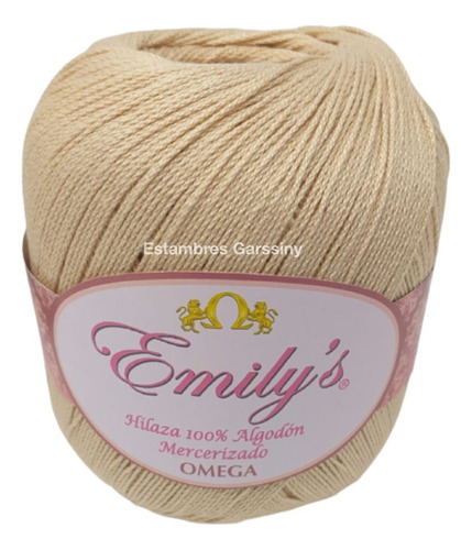 Hilaza Emily's Omega 100% Algodón Bola De 150g Color Beige
