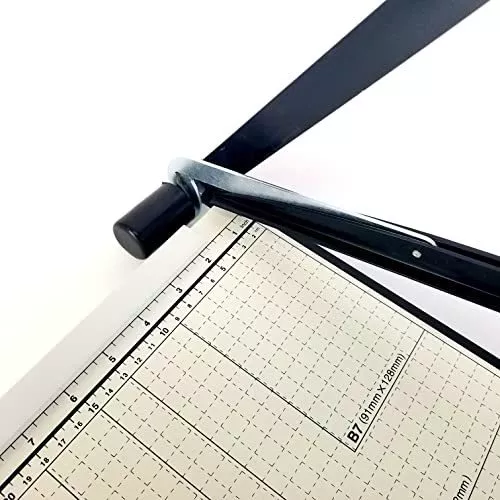Cortador de papel de guillotina A4 con base de metal, (parte superior de 12  x 10 pulgadas), recortadora de papel con capacidad de múltiples hojas