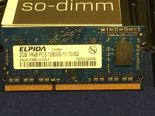 Memoria Ram Elpida 2gbx2 (4gb) 1rx8 Pc3-12800s-11-10-b2