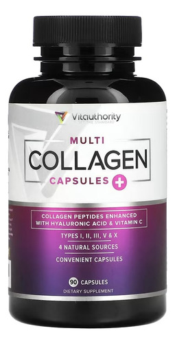 Vitauthority Multi Collagen Capsules Colágeno 90 Caps Sabor Sin Sabor