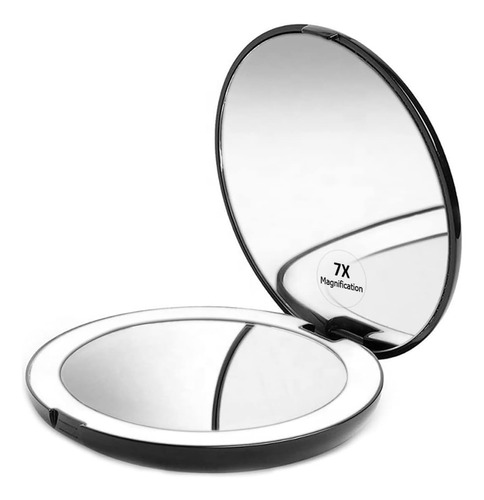 Mirrorvana Espejo Compacto Iluminado Tamaño Bolso Con Aument