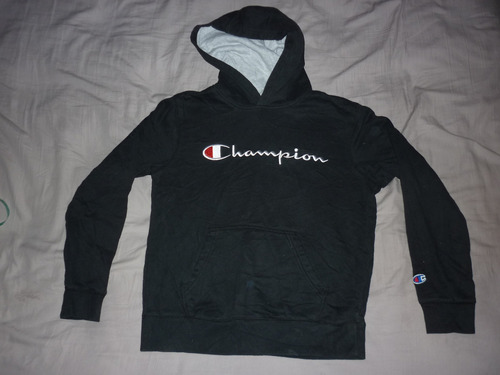 E Buzo Hoodie Dama Champion Algodon Talle M Negro 