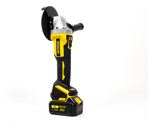 Lixadeira Esmerilhadeira 2 Baterias Angular Recarregável 21v Cor Amarelo 110v/220v