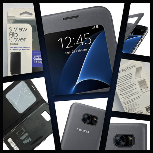 Carcasa Para Samsung S7 Edge S-view Flip Cover Interactiva