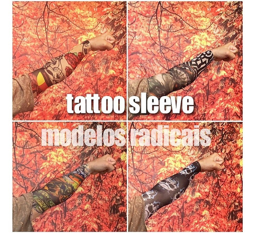 Tattoo Sleeve Braço Tatoo Fake Panturrilha Tatto Falsa 38cm