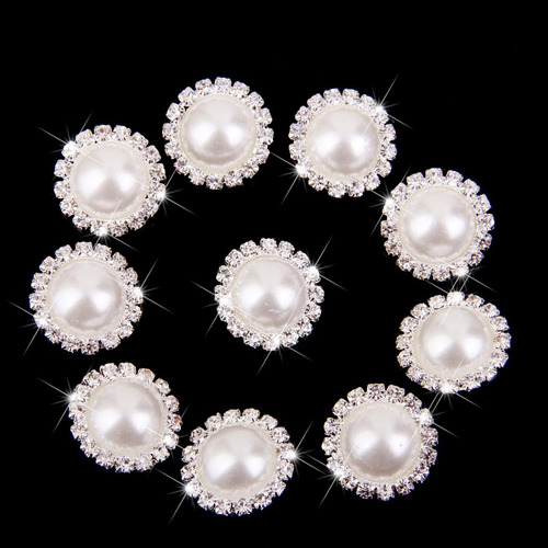 4x 10pcs Botones De De Cristal Vástago Decoración Diy