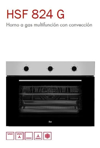 Horno De Gas Multifunción Y Convección Teka Hsf 824 G | Meses sin intereses