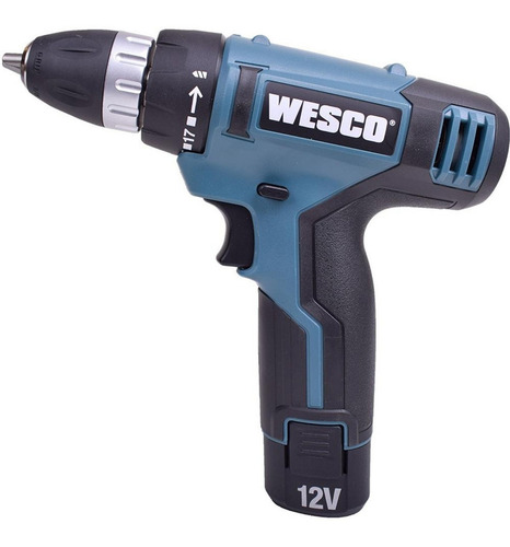 Furadeira parafusadeira sem fio de 10mm Wesco WS2532 12V + acessório 110V/220V