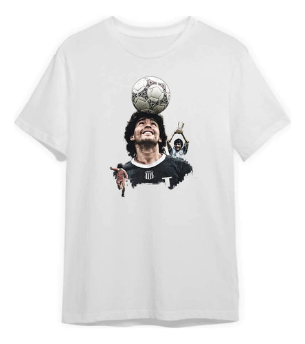 Remera Blanca Sublimada Hombre Maradona Todos Los Modelos!!!