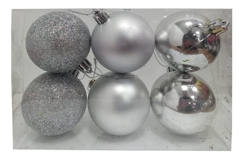 Imagen 1 de 3 de Bolas De Navidad 8cm Adornos Navideños Surtidos Deco Pettish