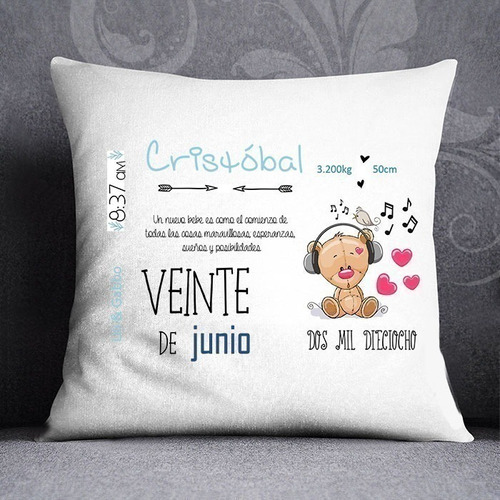 Plantillas / Diseños Sublimar Almohadon Bebe Nacimiento