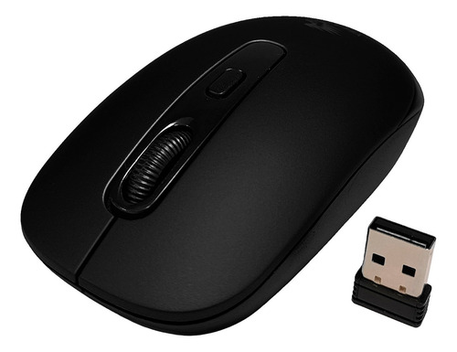 Mouse Inalámbrico Ergonómico Óptico Y Con Receptor Usb - W83 Color Negro