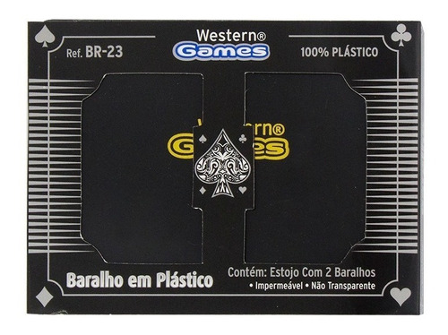 Jogo 2 Baralho 100% Plastico Resistente Buraco Games