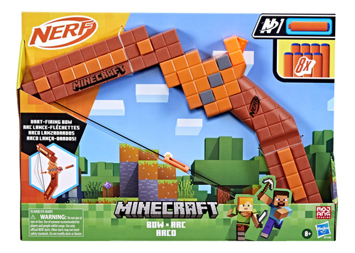 Arco Dart Blaster Nerf Minecraft Com 8 Dardos M1 Blaster 8 A