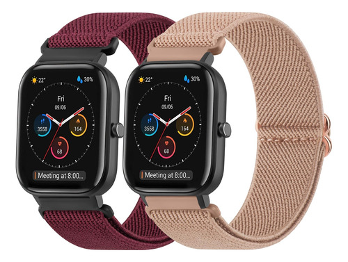 Paquete De 2 Bandas Meliya Para Amazfit Gts 4 / Gts 4 Mini .