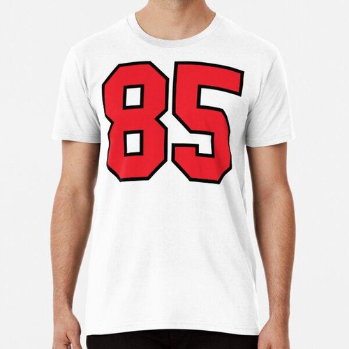 Remera 85 Sports Jersey Eighty Five Red Number Black Algodon