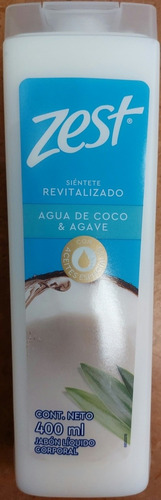 Zest Jabon Liquido Corporal Agua De Coco & Agave 400ml