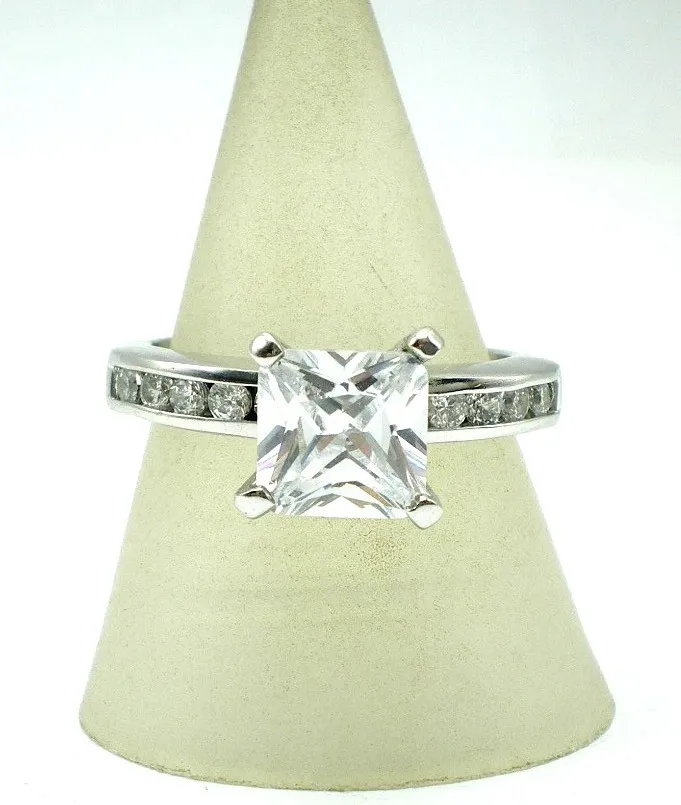 Anillo Solitario De Plata 925 Talla Prince