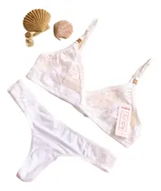 Comprar Conjunto Triangulo Cola Less Puntilla Microfibra Kaury