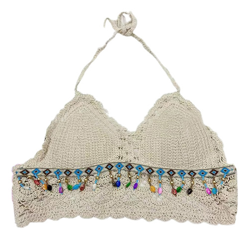 (at) Ropa De Playa De Verano, Top De Ganchillo, Bralette, Su