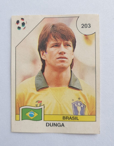 Figurinha Futebol Copa 1990 Panini Dunga Brasil #203 Nova