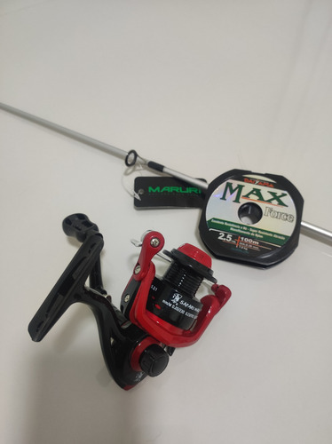 Conjunto Vara Maruri Corvineiro + Molinete Safari Max 2000 Bordô