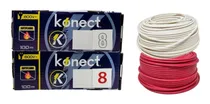 Comprar 2 Cables Eléctricos Cca Calibre 8 Rojo Y Blanco 100 Metros