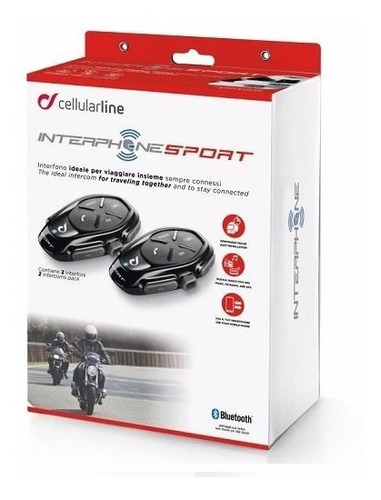 Intercomunicador Moto  Interphone Sport Kit 2 Unid 1 Km