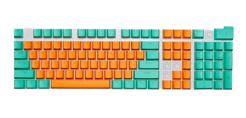 Imagen 3 de 3 de Keycaps Set Color Turquesa + Naranjo