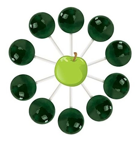 10ct. Lollipop Verde De La Bolsita De Apple