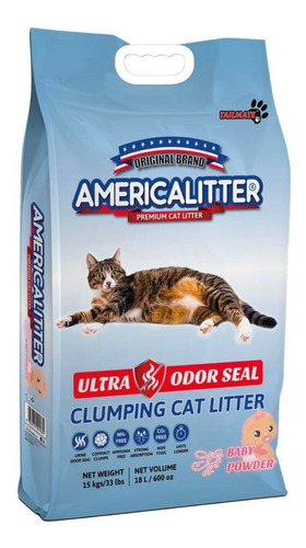 Arena America Litter Ultra Odor Seal Baby Powder 15 Kg Pt