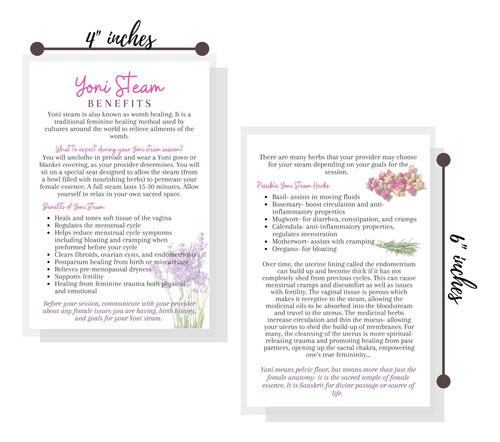 Yoni Steam S - Tarjetas Informativas De Preguntas Frec...