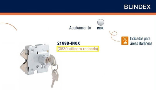 Fechadura Arouca 2189b Porta Brindex Correr Lingueta Dupla