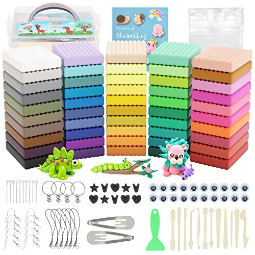 Polymer Clay Kit, 50 Colors Modeling Clay For Kids Diy ...