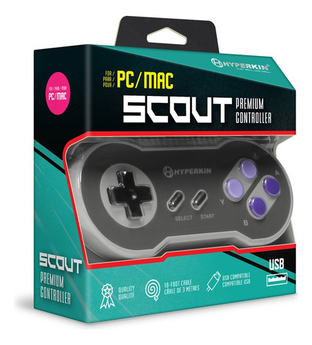 Controlador Usb Hyperkin\ Scout\ Premium Estilo Snes Para Pc/mac