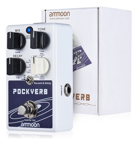 Pedal De Efectos For Guitarra Ammoon Pockverb Reverb & Dela