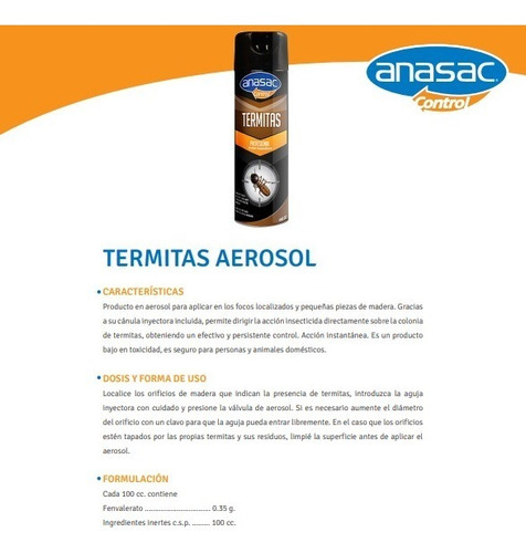 Imagen 2 de 4 de Insecticida Termita 440 Cc - Anasac