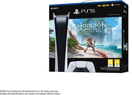 Imagen 4 de 8 de Sony PlayStation 5 Digital 825GB Horizon Forbidden West Bundle color blanco y negro