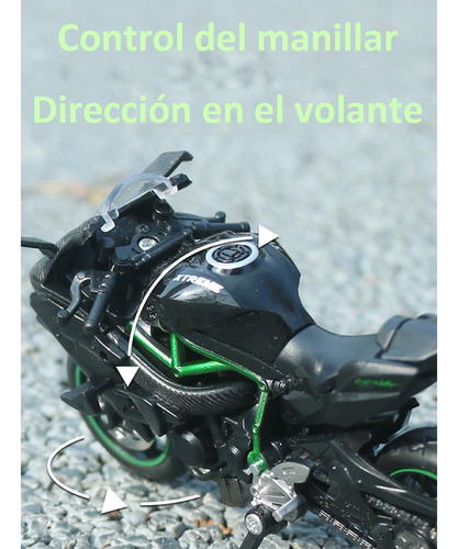 Niño Alear Kawasaki Motocicleta Juguete Carros Escala 1:18
